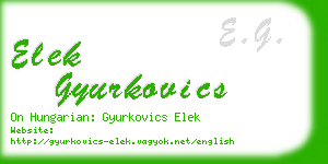 elek gyurkovics business card